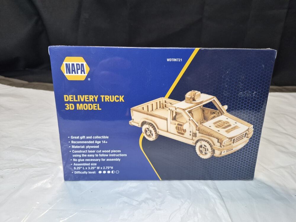 Brand New Napa Auto Parts Truck Model 3D Wood Collectable Puzzle, Factory Sealed